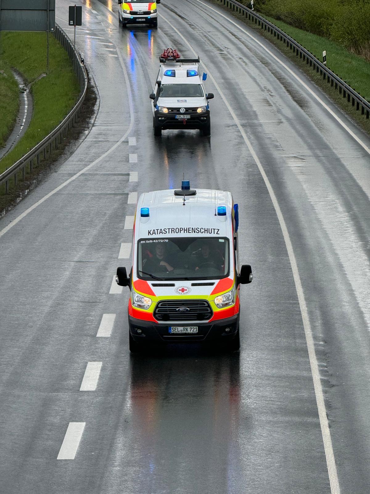 Mit rund 30 bis 40 Stundenkilometern war die Kolonne unterwegs.